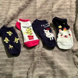 Set of 4 Girls Christmas socks